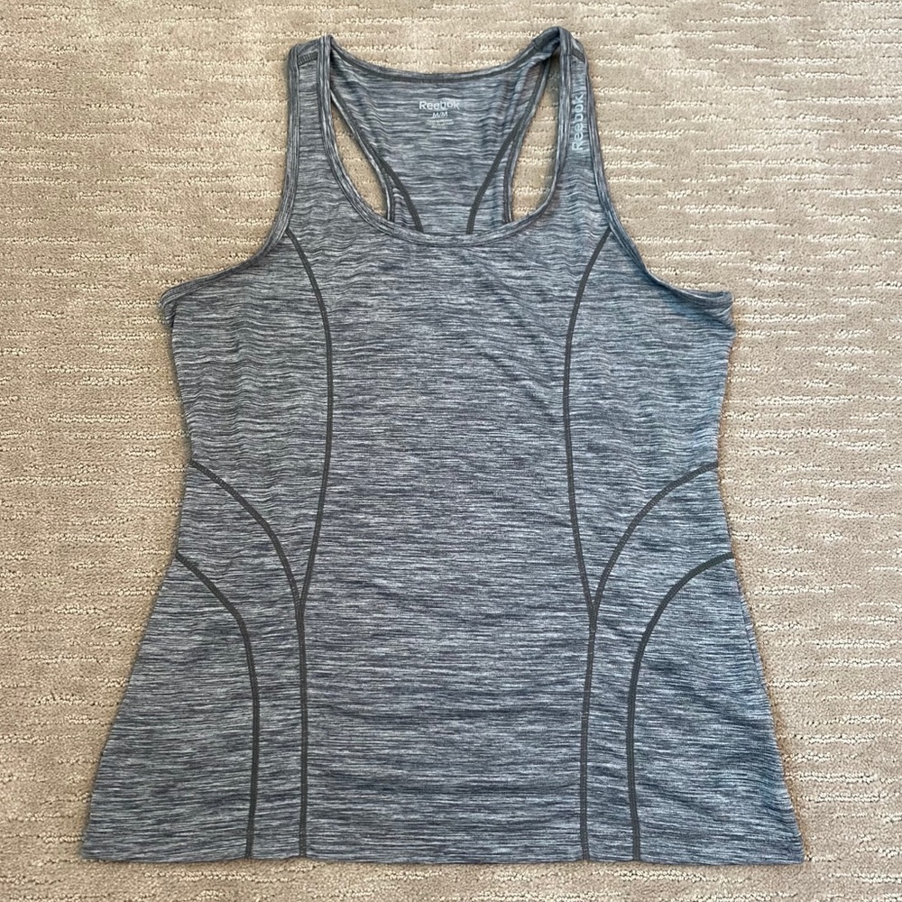 NWOT Reebok Gray Racerback Workout Tank Size M